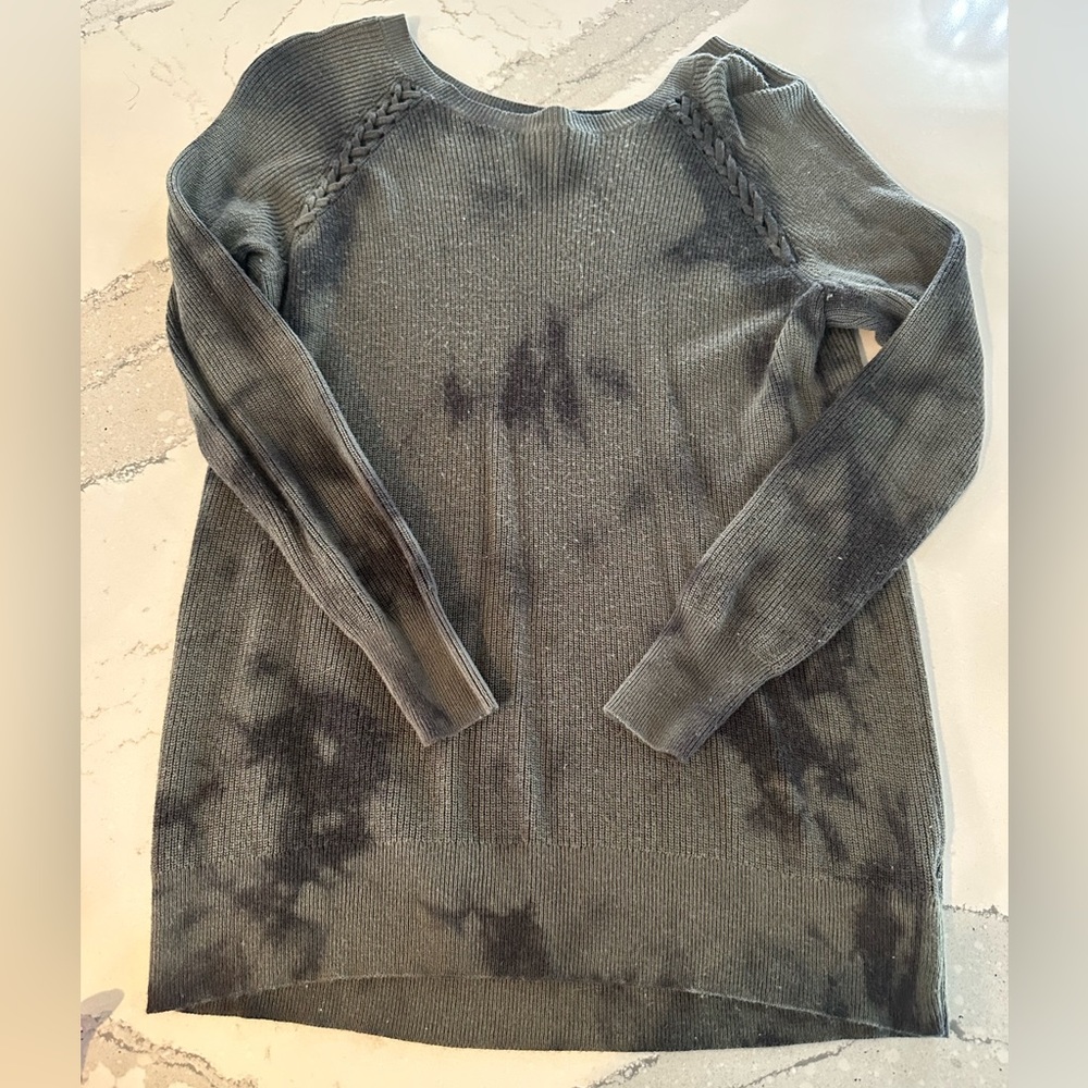 American Eagle Green Tie-dye Sweater